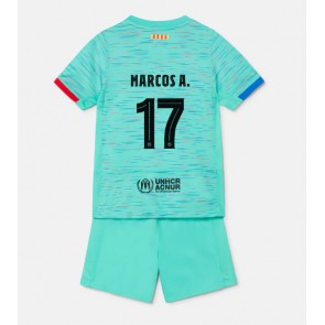 Barcelona Marcos Alonso #17 Tredje trøje Børn 2023-24 Kort ærmer (+ korte bukser)